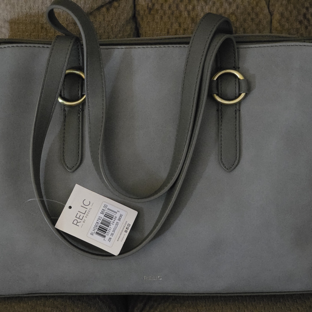 Relic Gray Shoulder Bag with Classic Design